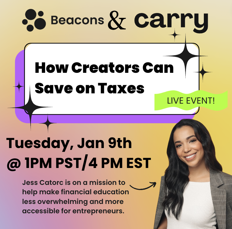how creators can save on taxes
