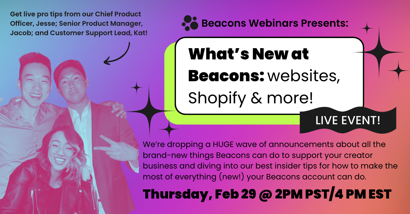 what's new at beacons webinar