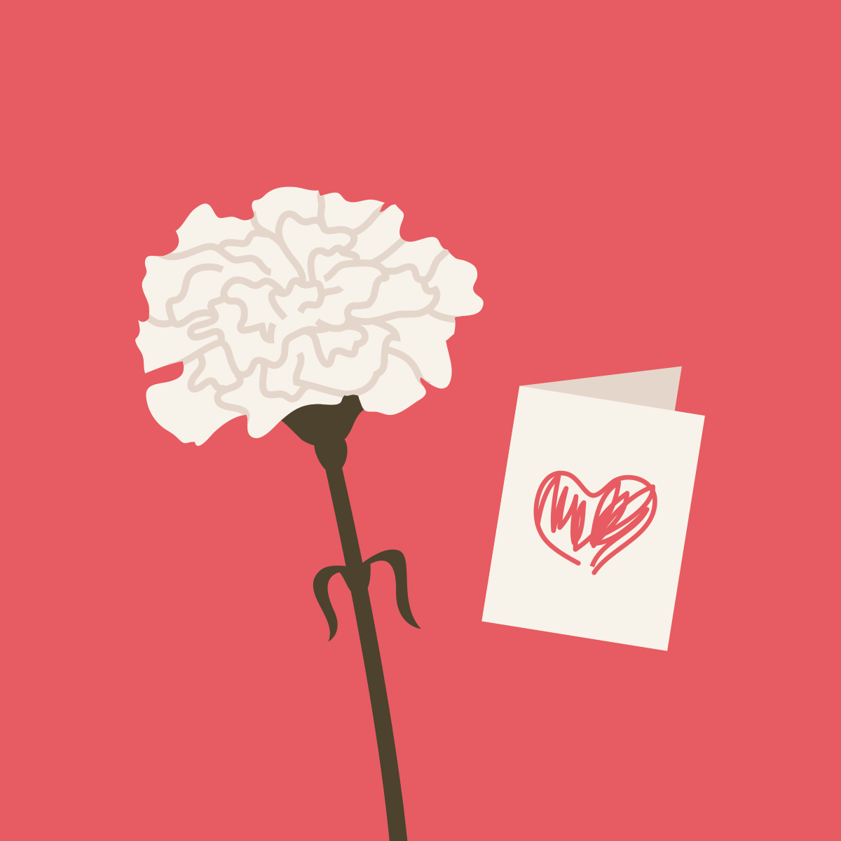 carnation, mother's day card