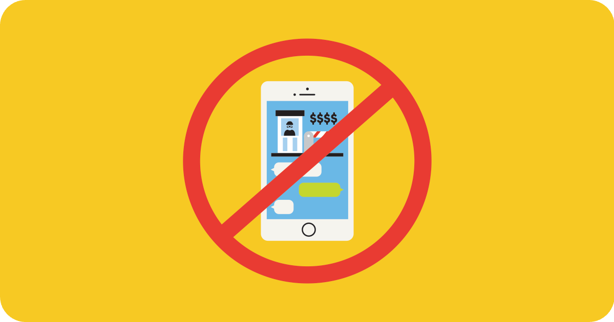 mobile phone with no sign through the message