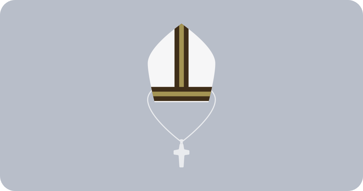Pope headgear and cross