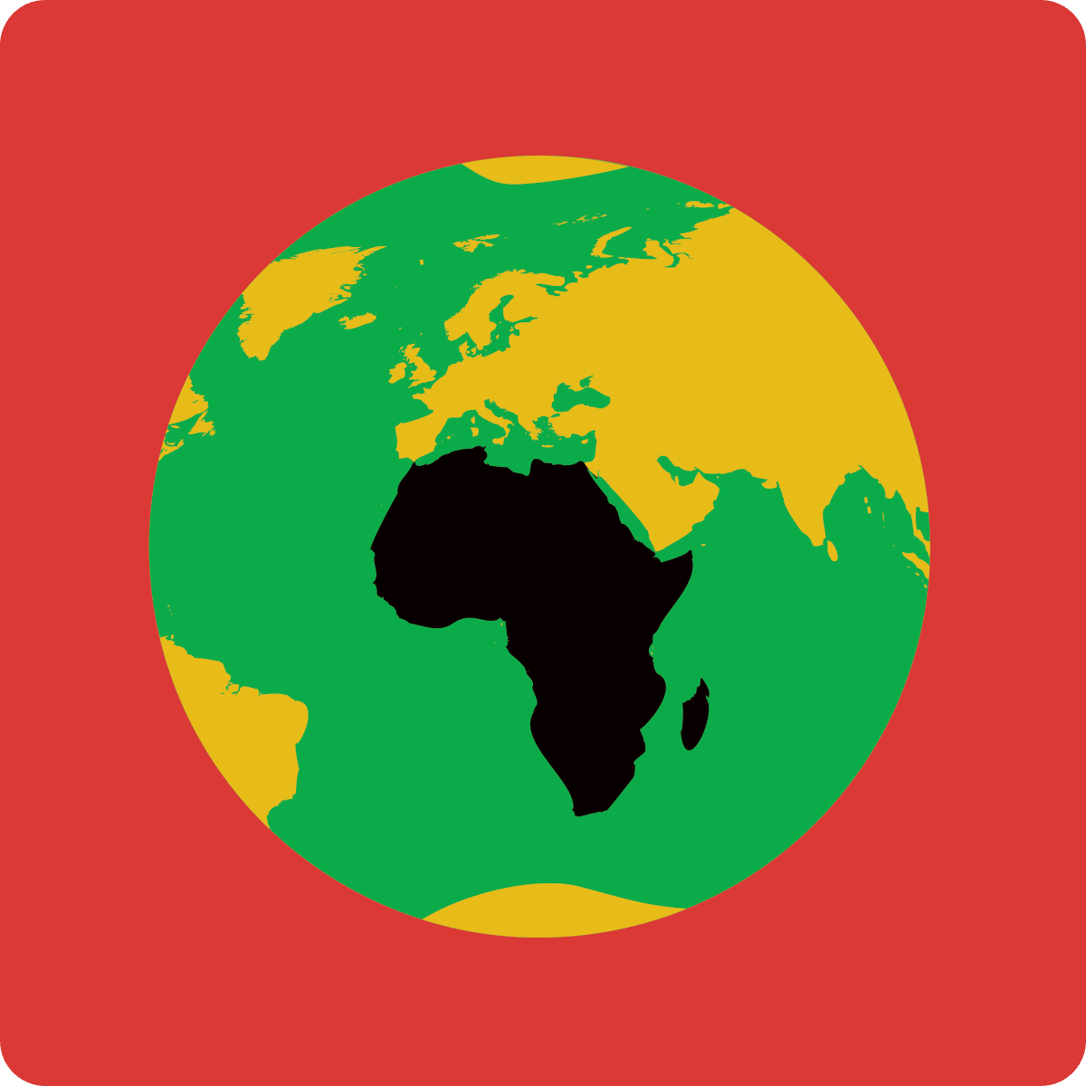 Africa on a globe