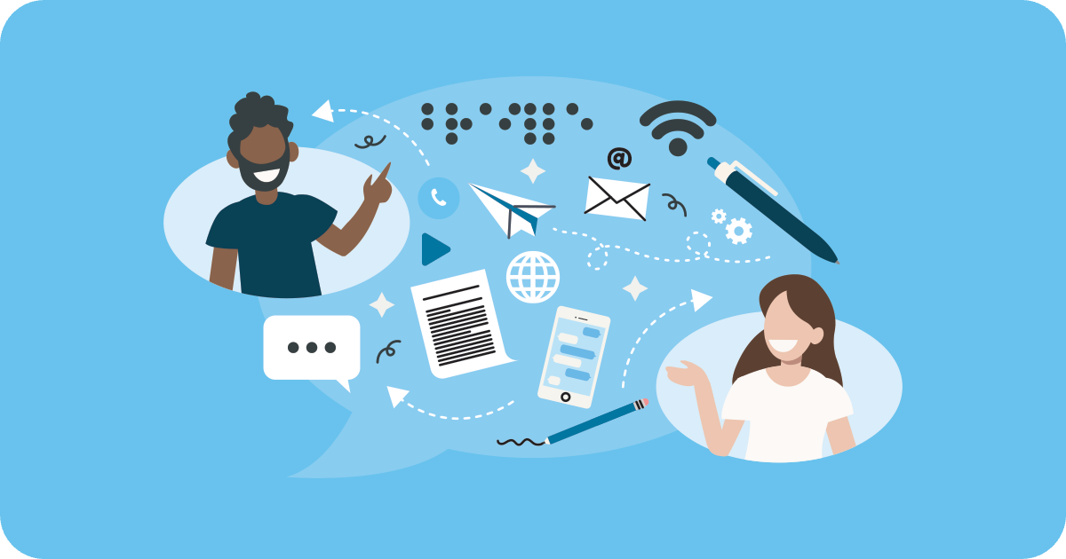 texting, writing, paper, braille, speech bubbles