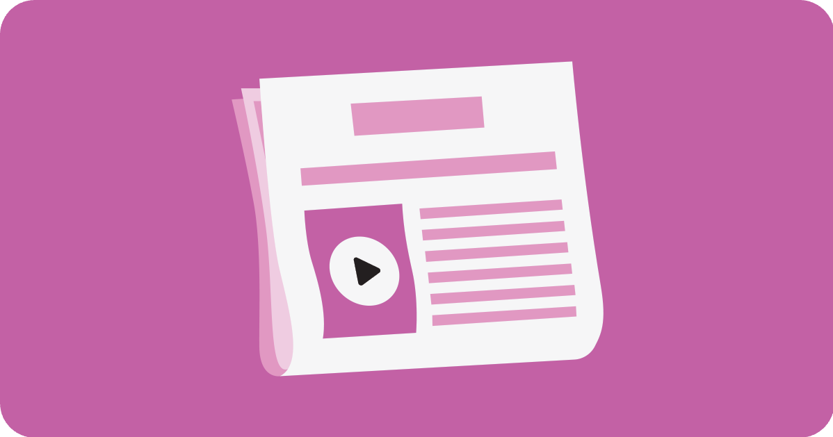 newspaper with audio icon