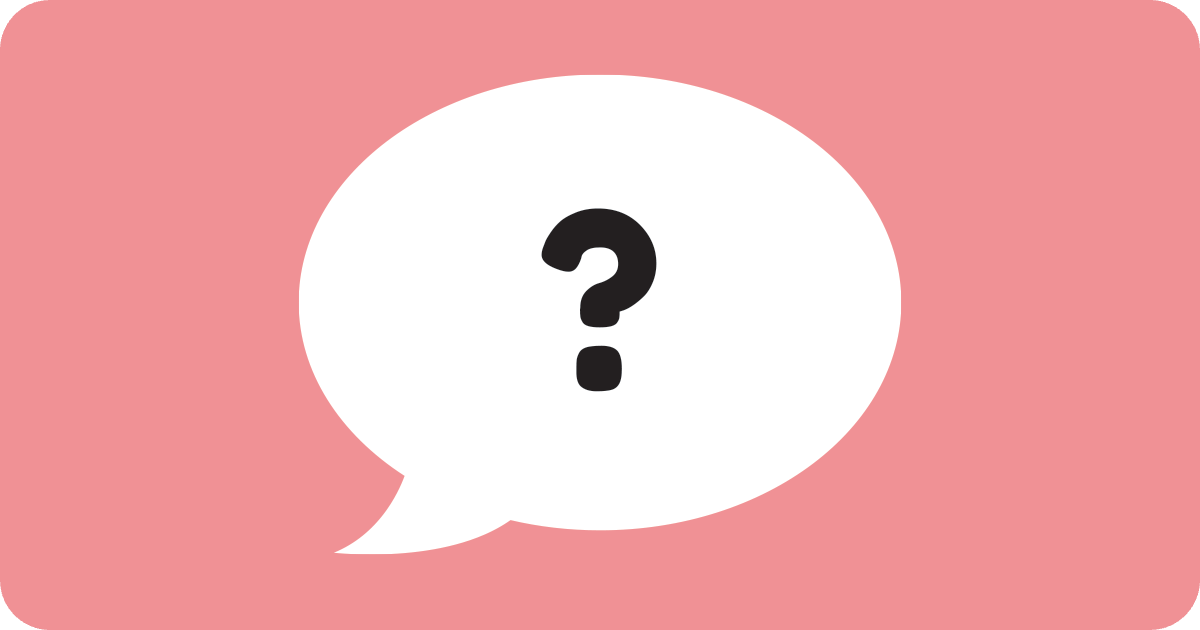 speech bubble with question mark