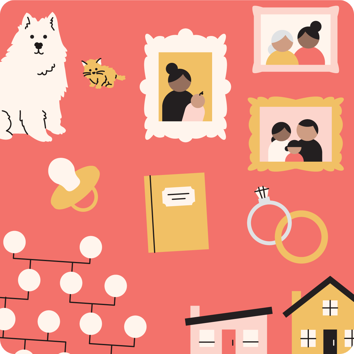 frames, home, pets, family tree