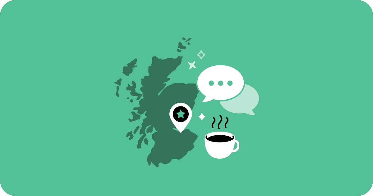 conference icons and Edinburgh