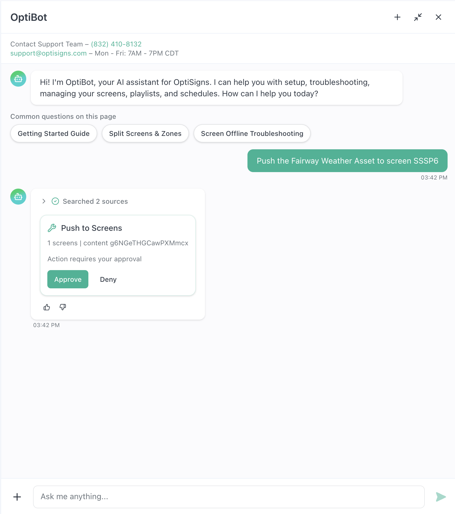 OptiSigns platform screenshot