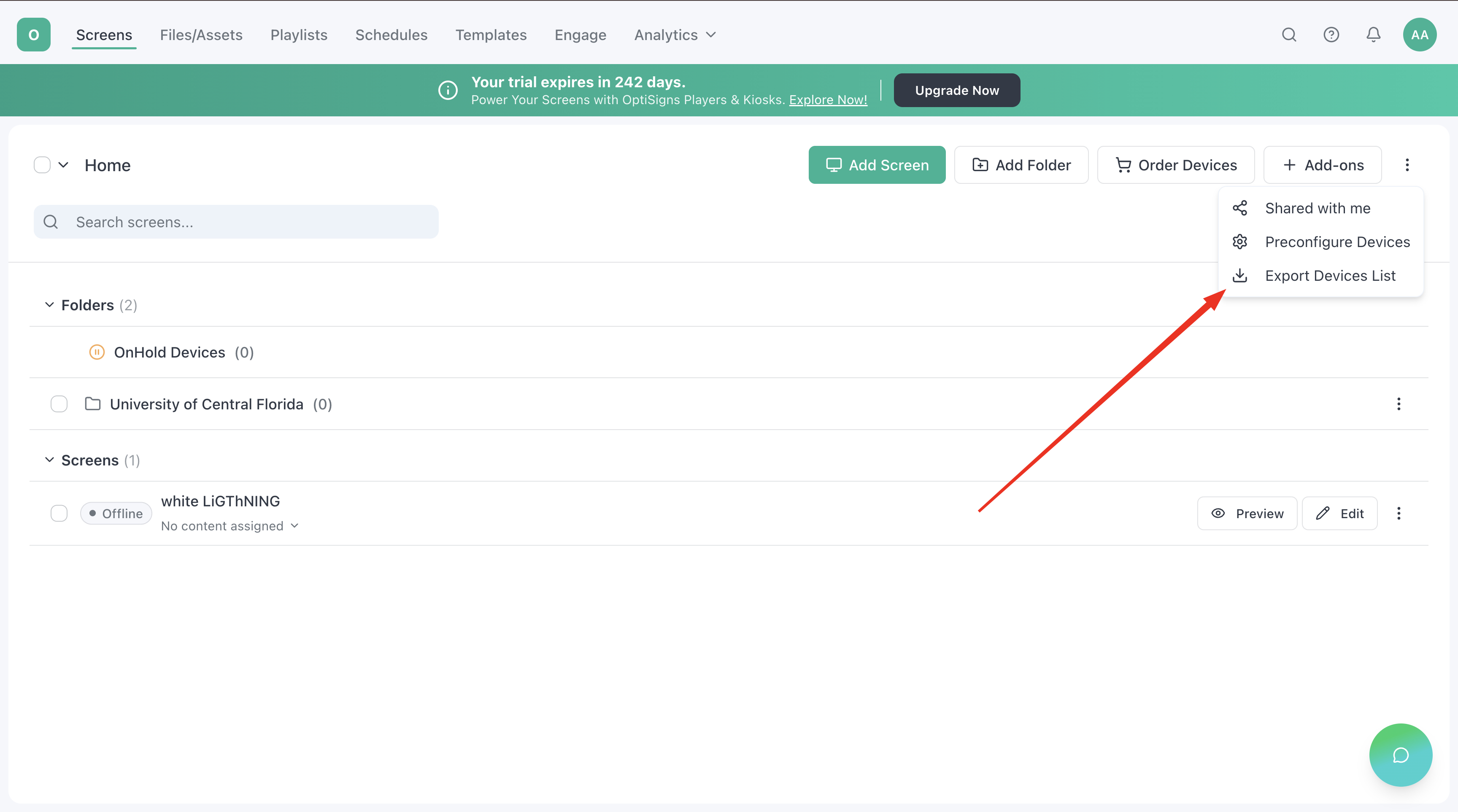 OptiSigns platform screenshot