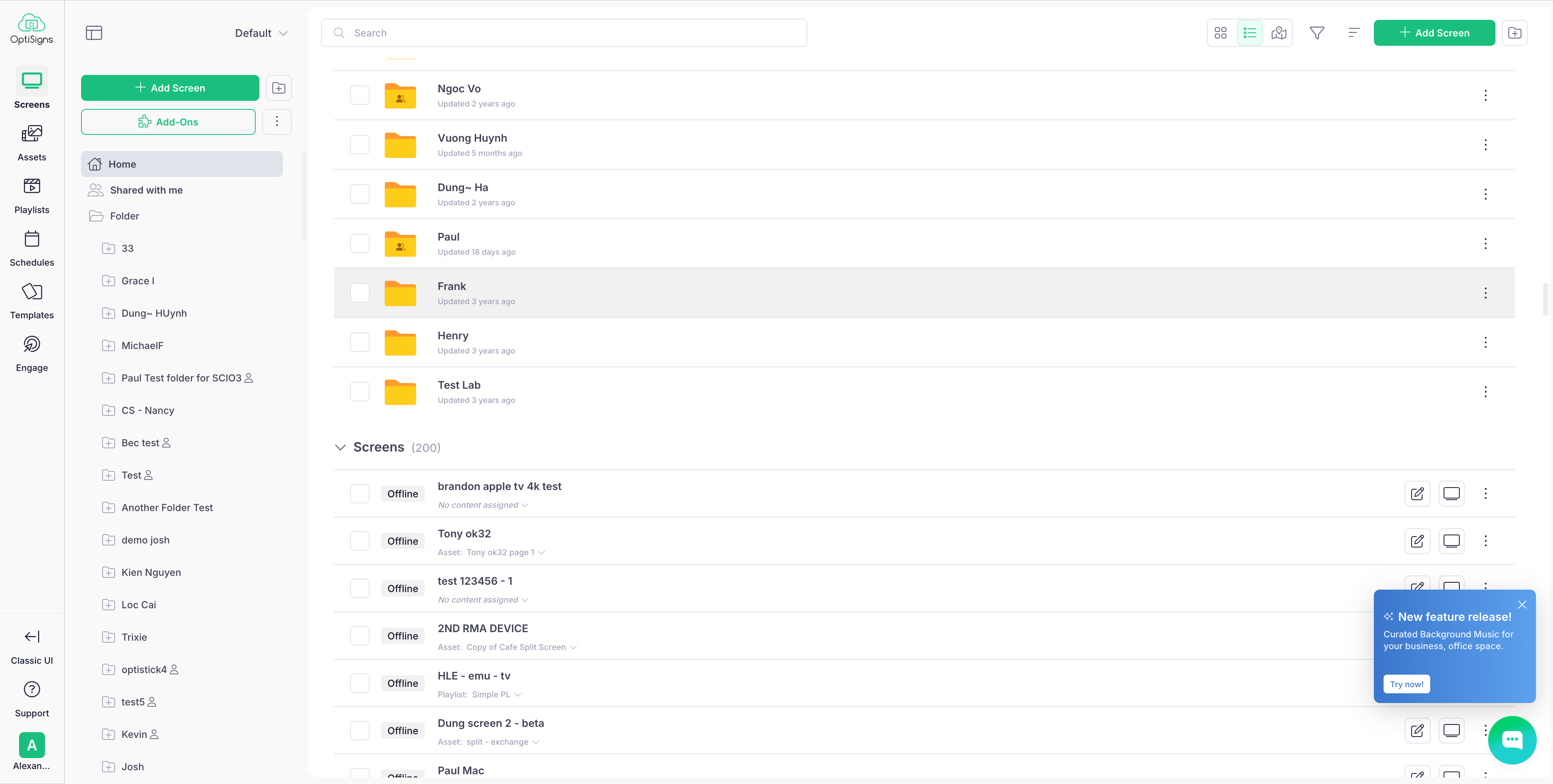 Before OptiSigns platform update