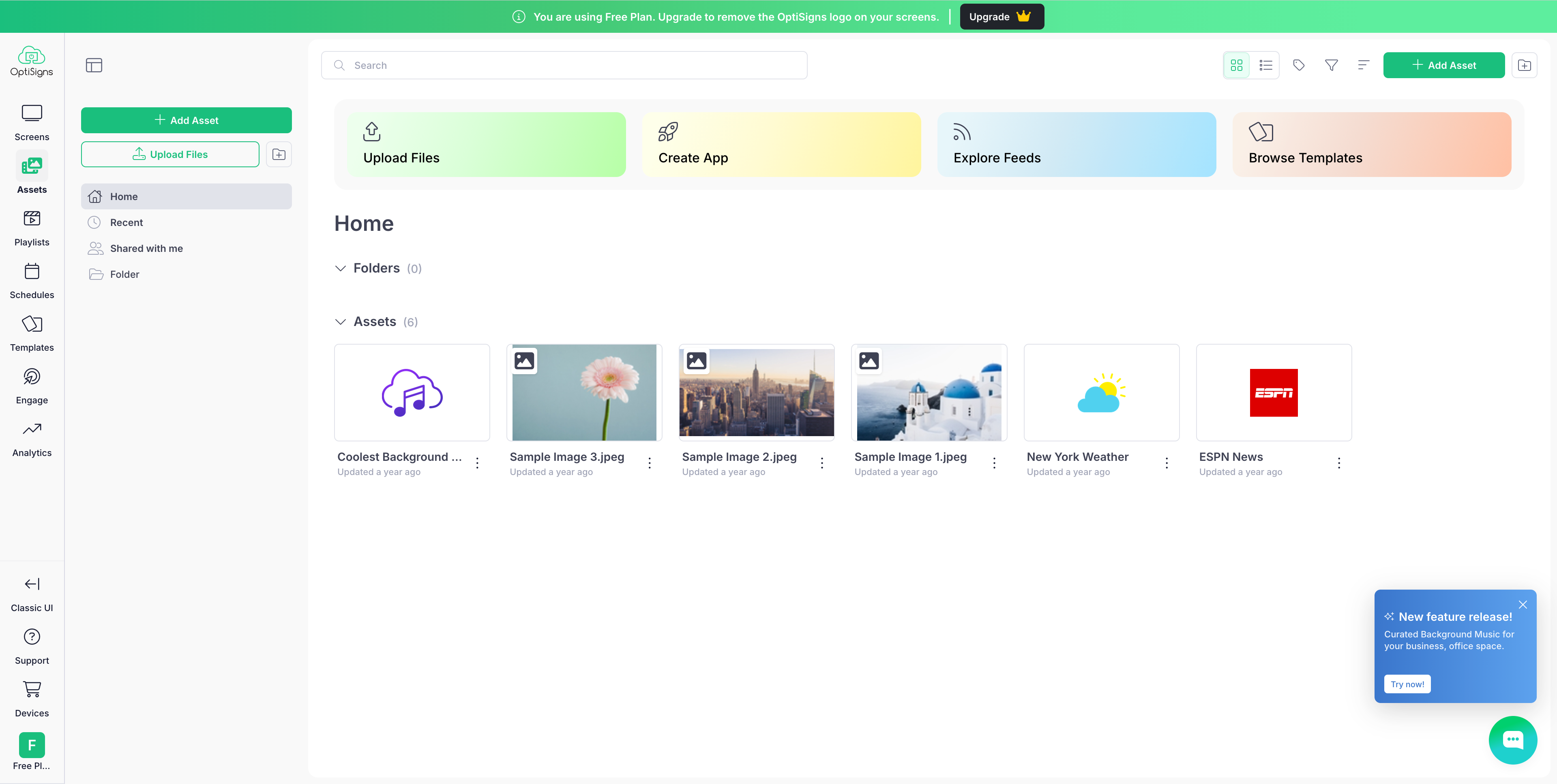Before OptiSigns platform update
