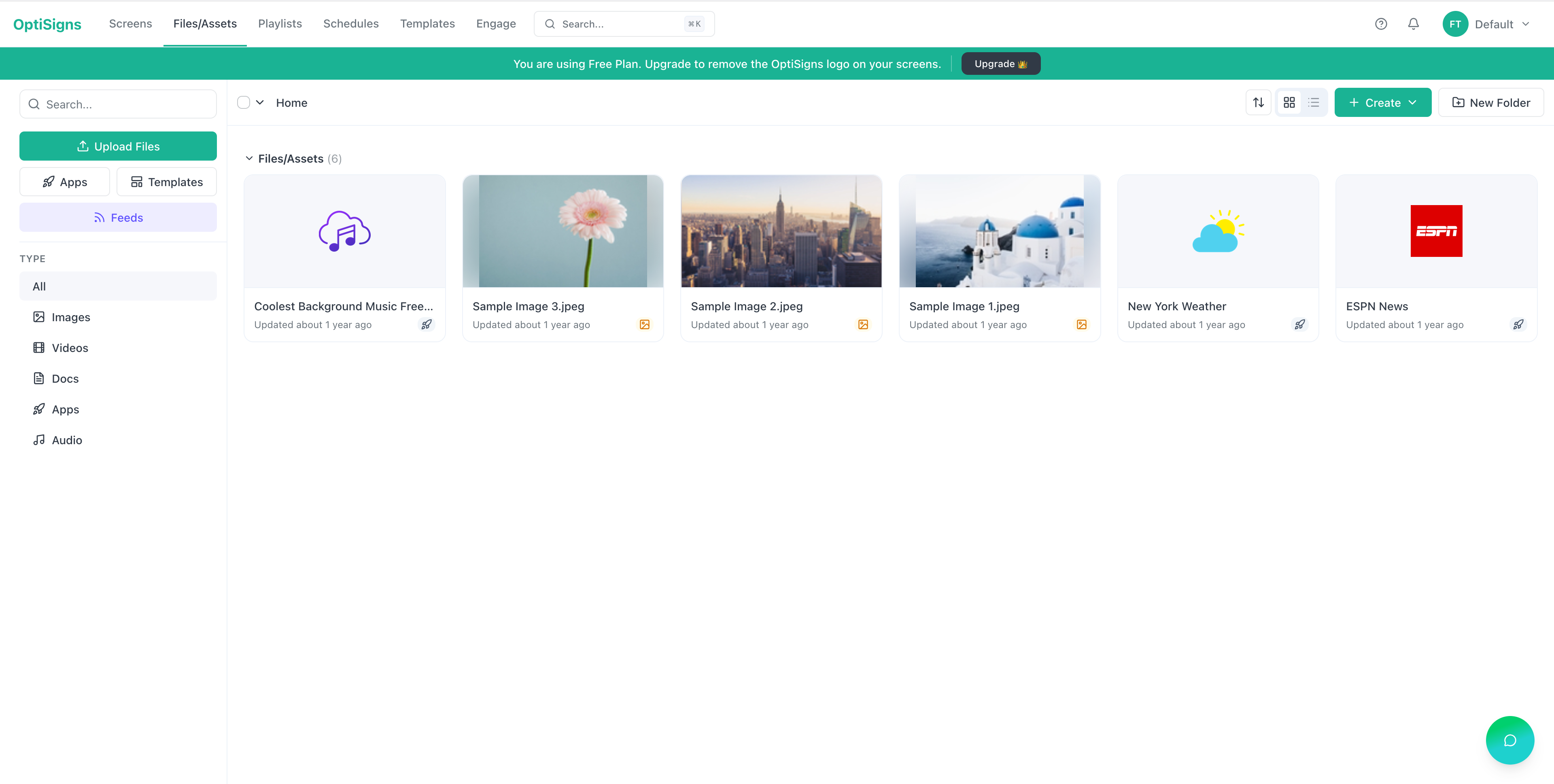 After OptiSigns platform update