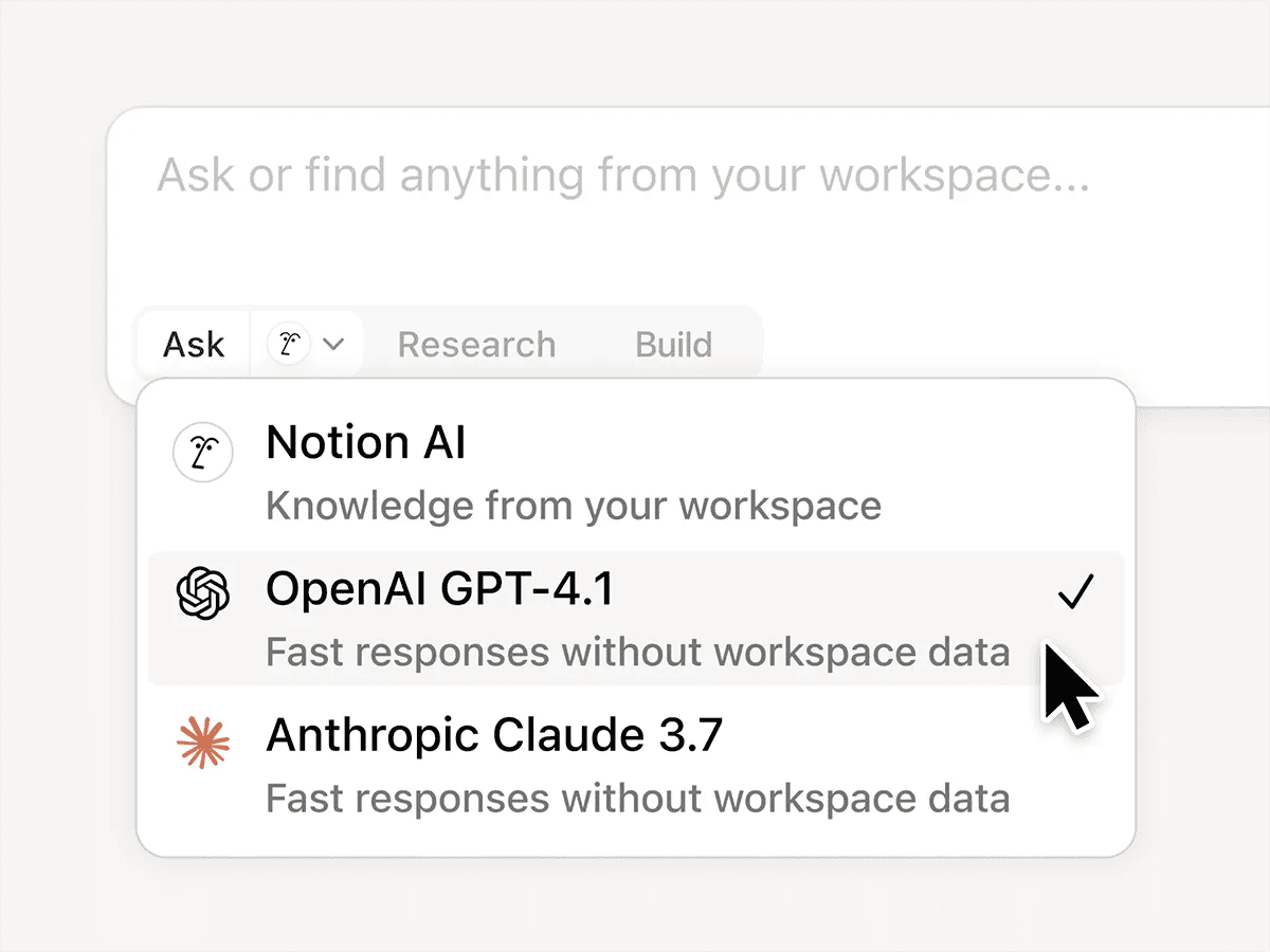 Chat directly with the latest AI models