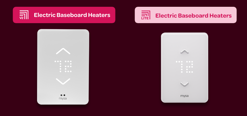 image of a Mysa for Baseboard heating V2 and LITE