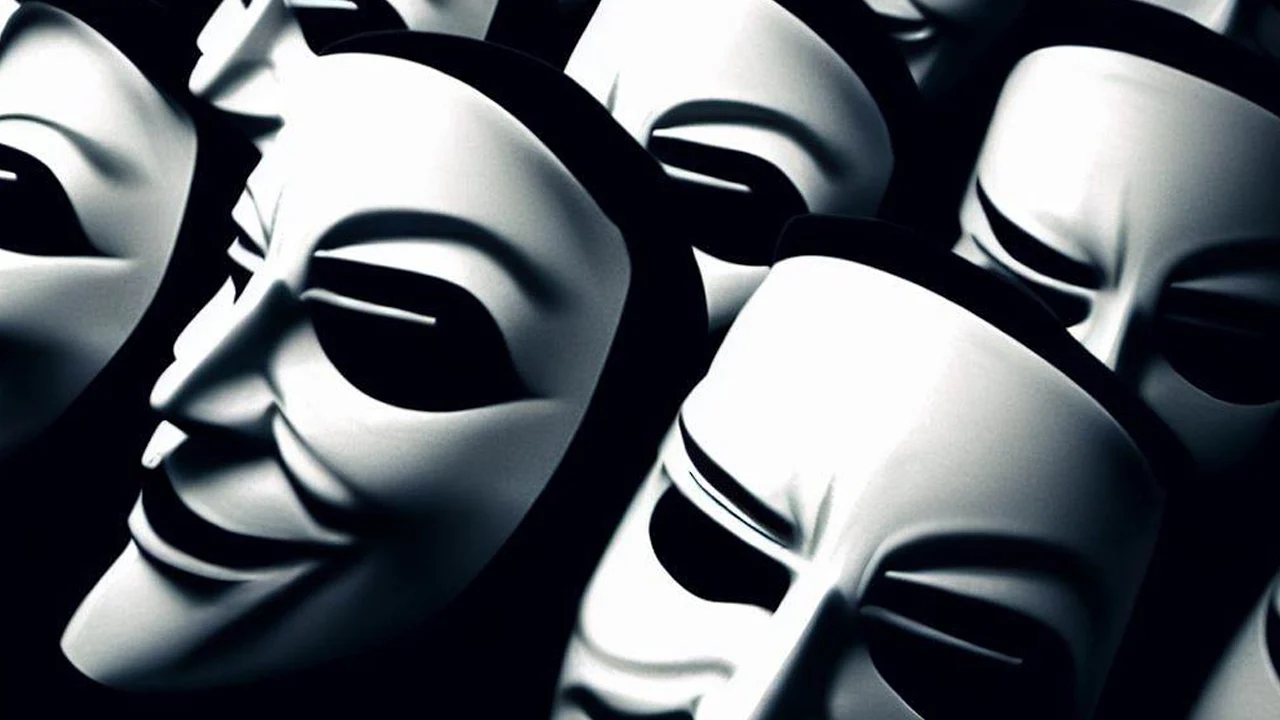 Satoshi Nakamoto Anonymous-Style Guy Fawkes Masks